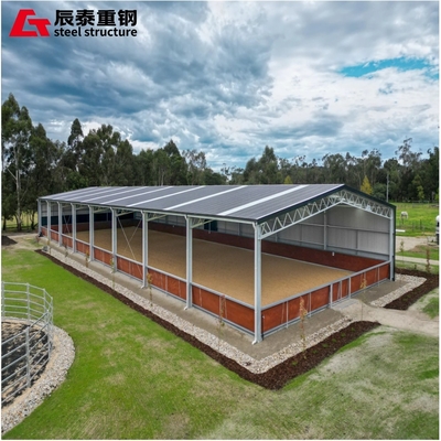 Customizable Prefab H-Beam Steel Farm Building for Racecourse