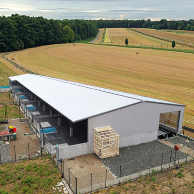 Prefab Steel Chicken House with PVC Membrane Roof