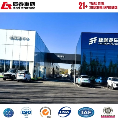 Steel Structure Car Showroom with Thermal Insulation and Long Span