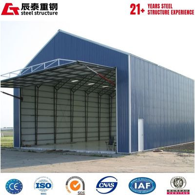 Simple construction of hot-rolled H-shaped steel structure aircraft hangar building