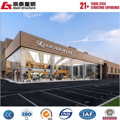 Prefabricated Steel Structure Exhibition Hall with 50 Years Service Life, Galvanized/Painted Anti-Corrosion, and Large Span Column-Free Design